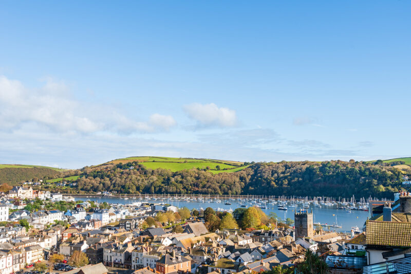 Stunning views across Dartmouth and the Dart Valley.