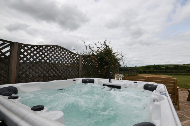 Enjoy relaxing in your private hot tub