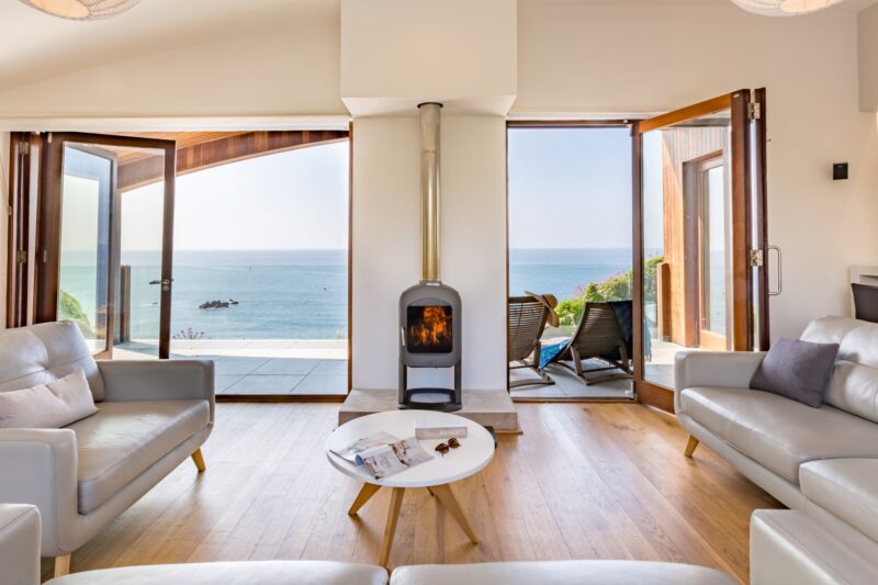 Pull open the bi-fold doors and relish the sea views